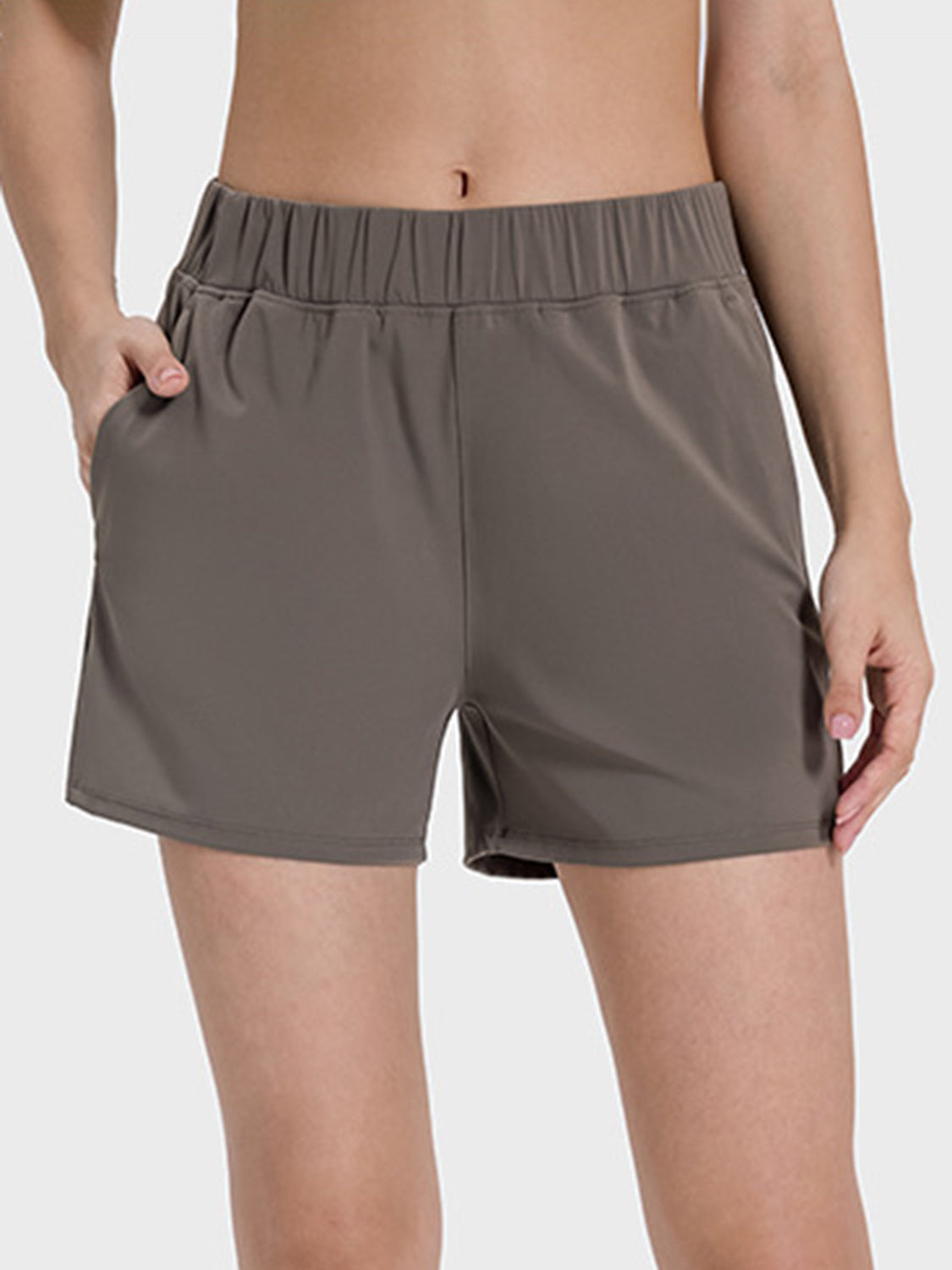 Elastic Waist Active Shorts